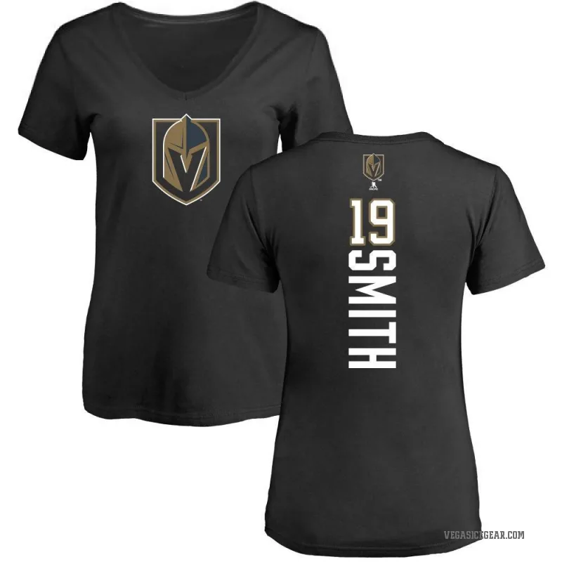 Reilly Smith Women's Gold Vegas Golden Knights Backer Slim Fit V-Neck T-Shirt - Black