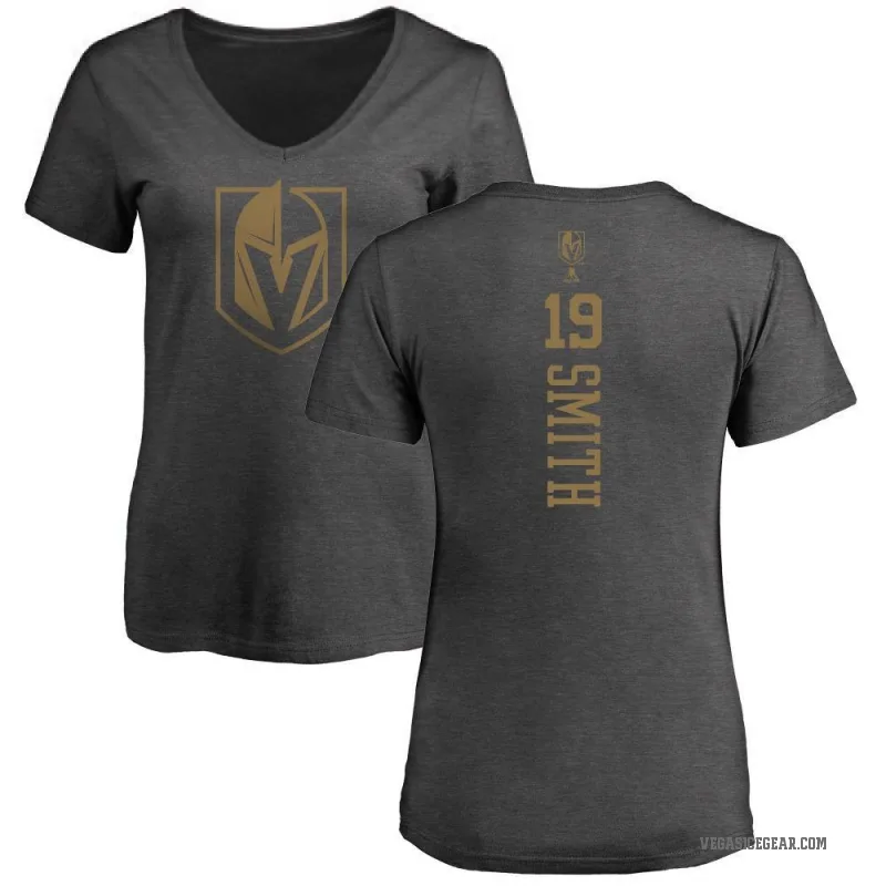 Reilly Smith Women's Gold Vegas Golden Knights Charcoal One Color Backer T-Shirt