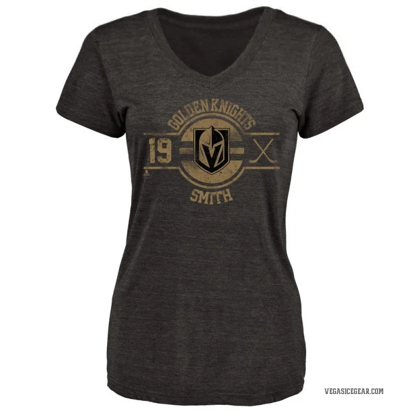 Reilly Smith Women's Gold Vegas Golden Knights Insignia V-Neck T-Shirt - Black